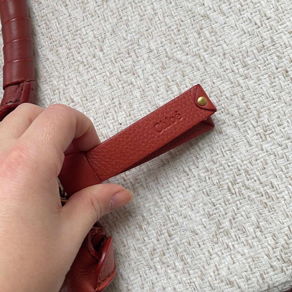 Chloe Marcie handbag in tan/brass/faded rose - Picture 14 of 16